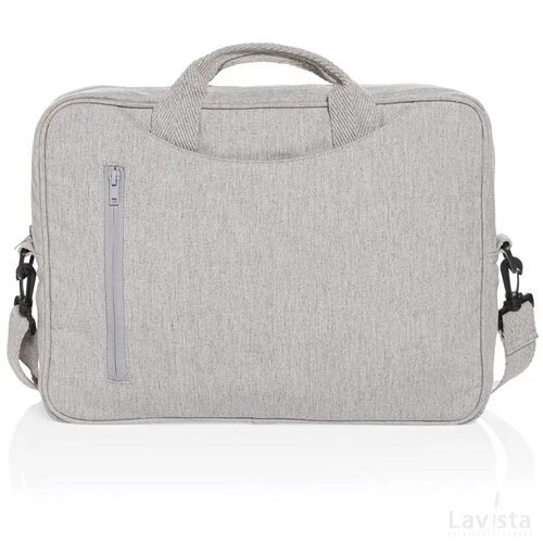 Laluka AWARE™ gerecyclede katoenen 15,4 inch laptoptas grijs
