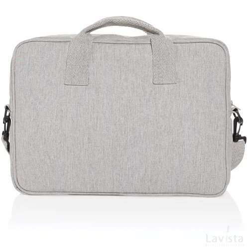 Laluka AWARE™ gerecyclede katoenen 15,4 inch laptoptas grijs