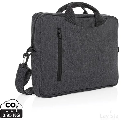 Laluka AWARE™ gerecyclede katoenen 15,4 inch laptoptas antraciet
