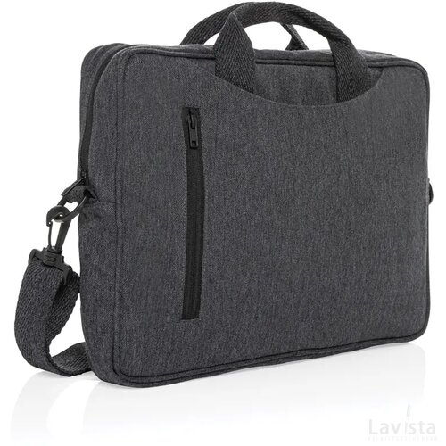 Laluka AWARE™ gerecyclede katoenen 15,4 inch laptoptas antraciet