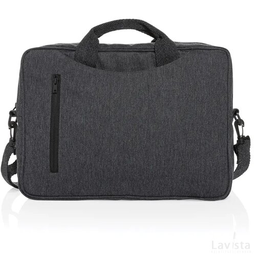 Laluka AWARE™ gerecyclede katoenen 15,4 inch laptoptas antraciet