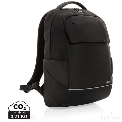 Swiss Peak Brooke AWARE™ RPET daily 15.6" laptop rugzak zwart