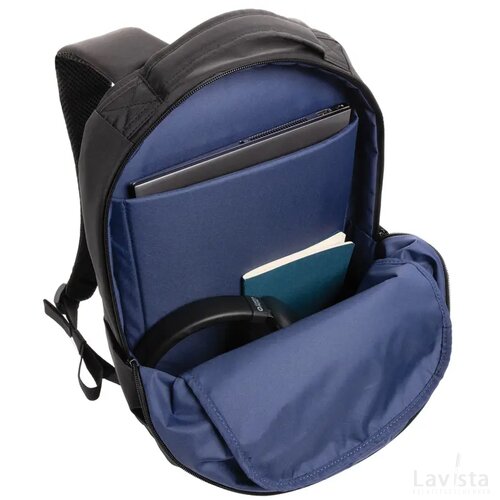 Swiss Peak Brooke AWARE™ RPET daily 15.6" laptop rugzak zwart