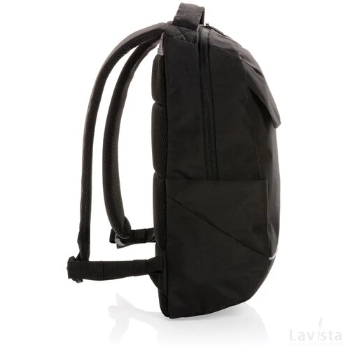 Swiss Peak Brooke AWARE™ RPET daily 15.6" laptop rugzak zwart