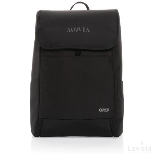 Swiss Peak Fern AWARE™ RPET allover zip 15" laptop rugzak zwart