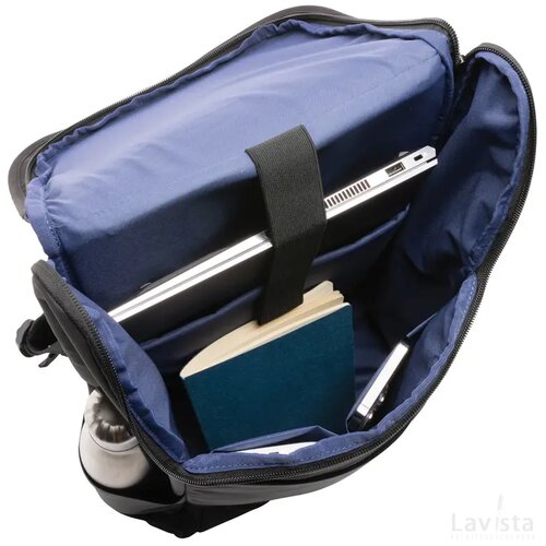 Swiss Peak Fern AWARE™ RPET allover zip 15" laptop rugzak zwart
