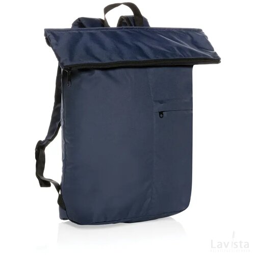 Dillon AWARE™ RPET lichtgewicht opvouwbare rugzak donkerblauw