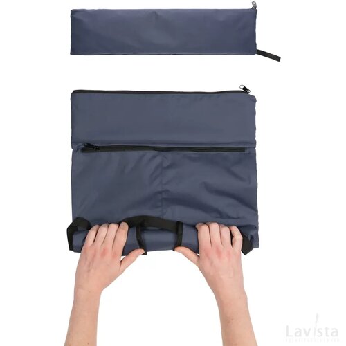Dillon AWARE™ RPET lichtgewicht opvouwbare rugzak donkerblauw