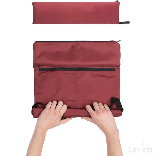 Dillon AWARE™ RPET lichtgewicht opvouwbare rugzak rood