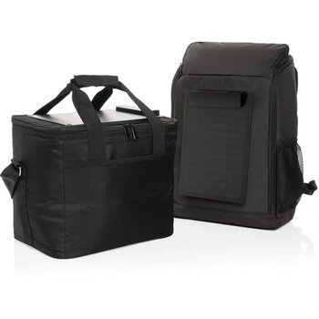 Pedro AWARE™ RPET deluxe rugzak met 5W solar panel zwart