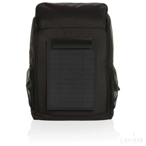 Pedro AWARE™ RPET deluxe rugzak met 5W solar panel zwart