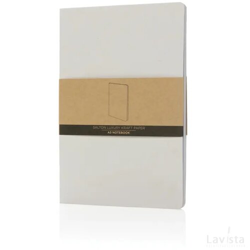 Salton A5 GRS gecertificeerd recycled papieren notitieboek wit