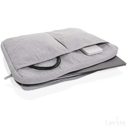 Laluka AWARE™ gerecycled katoenen 15,6 inch laptophoes grijs