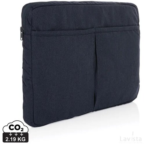Laluka AWARE™ gerecycled katoenen 15,6 inch laptophoes donkerblauw