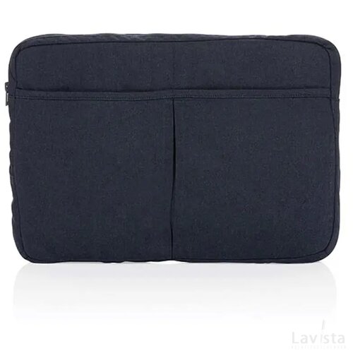 Laluka AWARE™ gerecycled katoenen 15,6 inch laptophoes donkerblauw