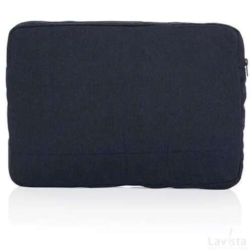 Laluka AWARE™ gerecycled katoenen 15,6 inch laptophoes donkerblauw
