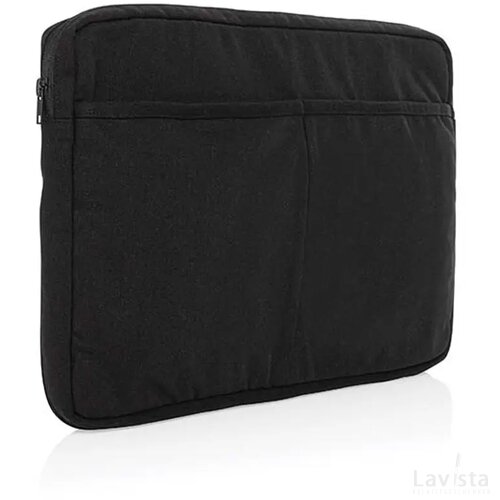Laluka AWARE™ gerecycled katoenen 15,6 inch laptophoes zwart