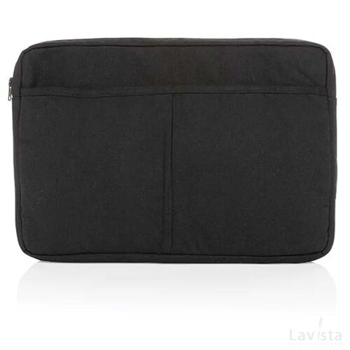 Laluka AWARE™ gerecycled katoenen 15,6 inch laptophoes zwart