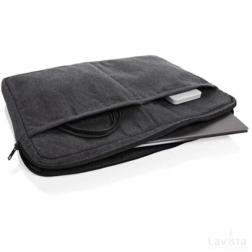 Laluka AWARE™ gerecycled katoenen 15,6 inch laptophoes antraciet