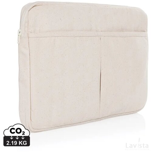 Laluka AWARE™ gerecycled katoenen 15,6 inch laptophoes gebroken wit