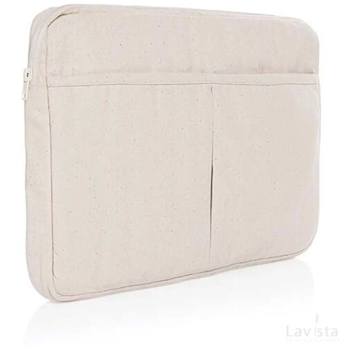 Laluka AWARE™ gerecycled katoenen 15,6 inch laptophoes gebroken wit