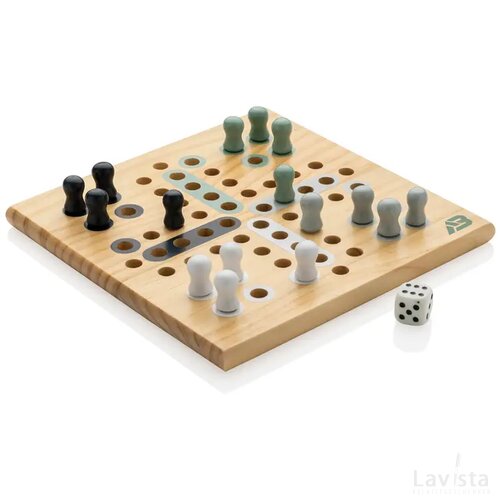 Claire houten mens erger je niet-spel bruin