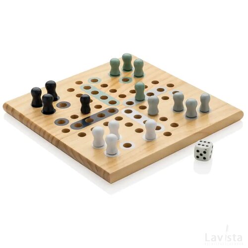 Claire houten mens erger je niet-spel bruin