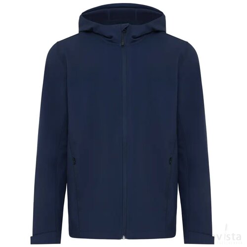 Iqoniq Makalu gerecycled polyester softshell jas donkerblauw