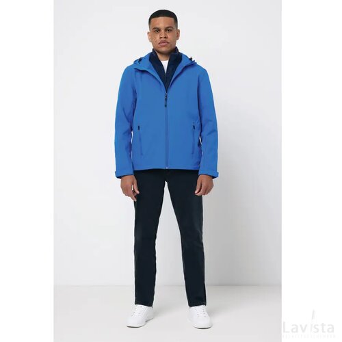 Iqoniq Makalu gerecycled polyester softshell jas royal blue