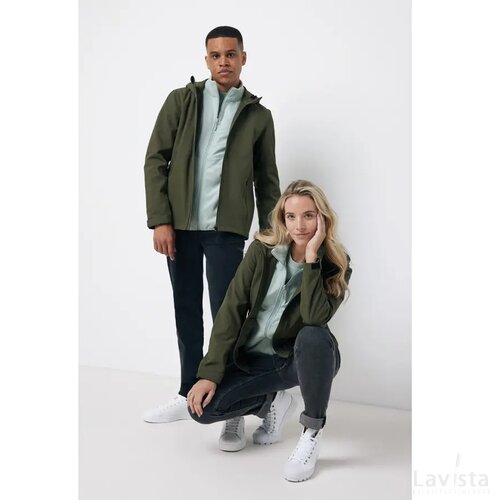 Iqoniq Makalu gerecycled polyester softshell jas khaki
