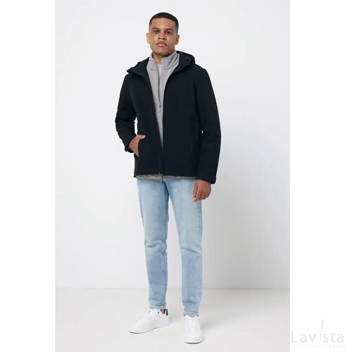 Iqoniq Makalu gerecycled polyester softshell jas zwart