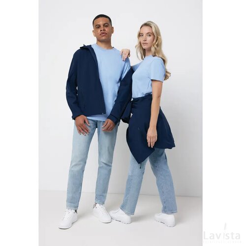 Iqoniq Makalu gerecycled polyester softshell jas donkerblauw
