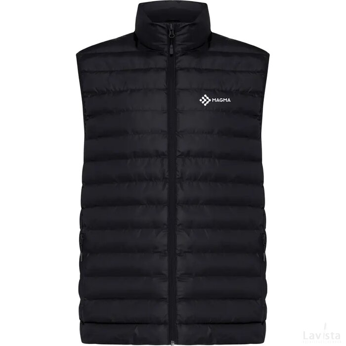 Iqoniq Meru heren gerecycled polyester bodywarmer zwart