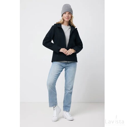 Iqoniq Makalu dames recycled polyester softshell jas zwart