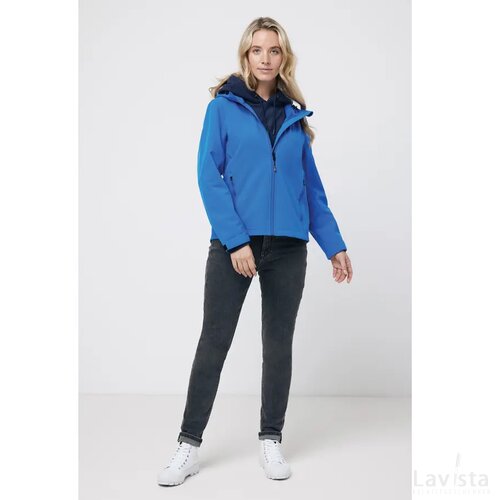Iqoniq Makalu dames recycled polyester softshell jas royal blue