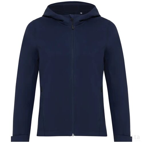 Iqoniq Makalu dames recycled polyester softshell jas donkerblauw