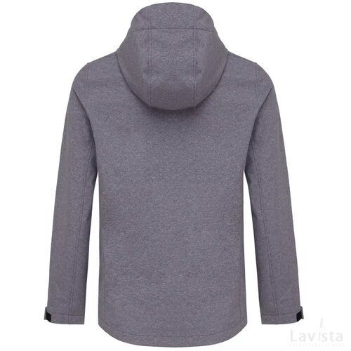 Iqoniq Makalu dames recycled polyester softshell jas vulcano heather grey