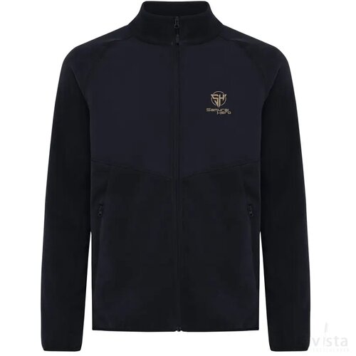 Iqoniq Talung gerecycled polyester fleece jas met rits zwart