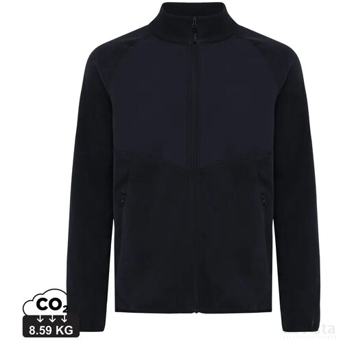 Iqoniq Talung gerecycled polyester fleece jas met rits zwart