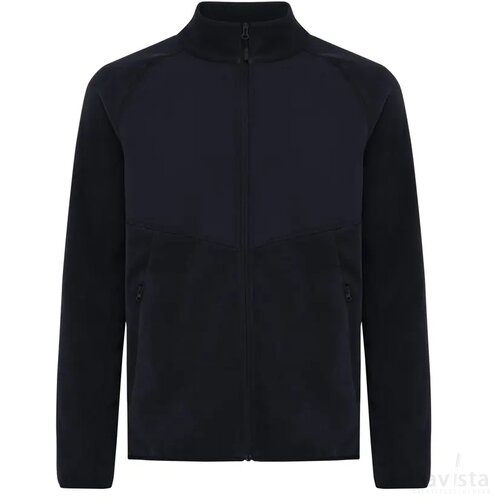 Iqoniq Talung gerecycled polyester fleece jas met rits zwart