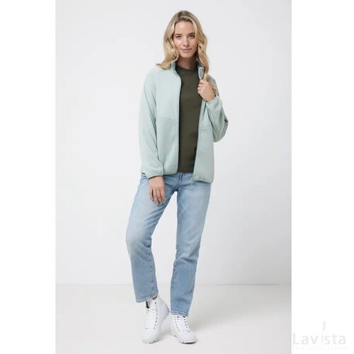 Iqoniq Talung gerecycled polyester fleece jas met rits iceberg green