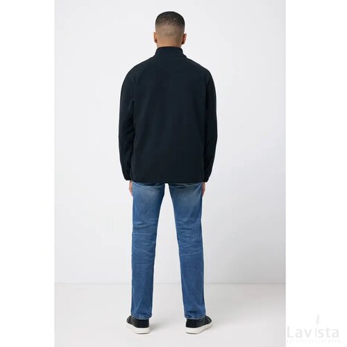 Iqoniq Talung gerecycled polyester fleece jas met rits zwart