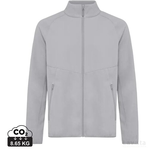Iqoniq Talung gerecycled polyester fleece jas met rits storm grey