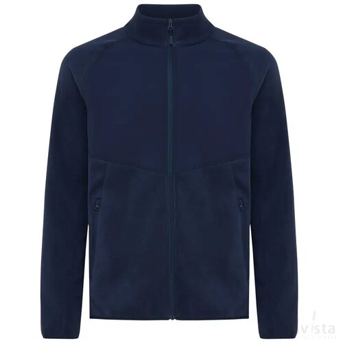 Iqoniq Talung gerecycled polyester fleece jas met rits donkerblauw
