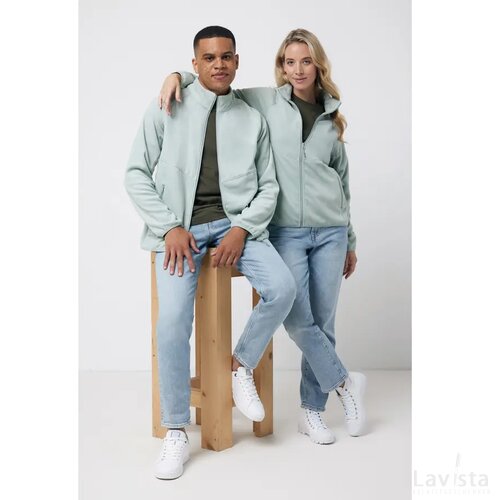 Iqoniq Talung gerecycled polyester fleece jas met rits iceberg green