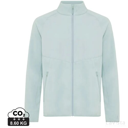 Iqoniq Talung gerecycled polyester fleece jas met rits iceberg green