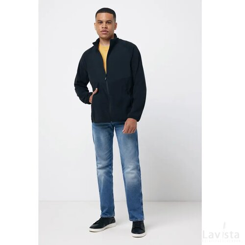 Iqoniq Talung gerecycled polyester fleece jas met rits zwart