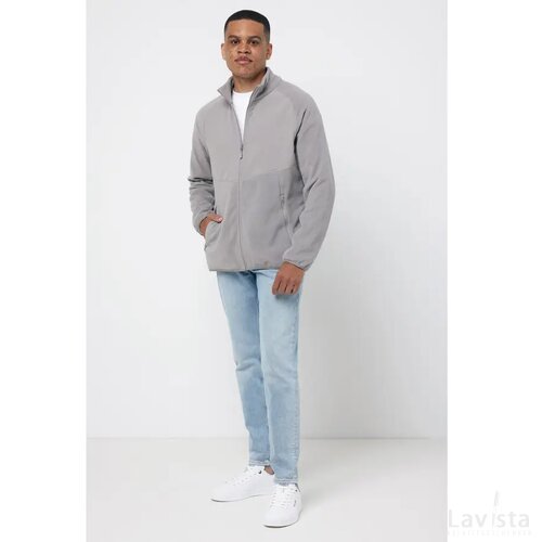 Iqoniq Talung gerecycled polyester fleece jas met rits storm grey