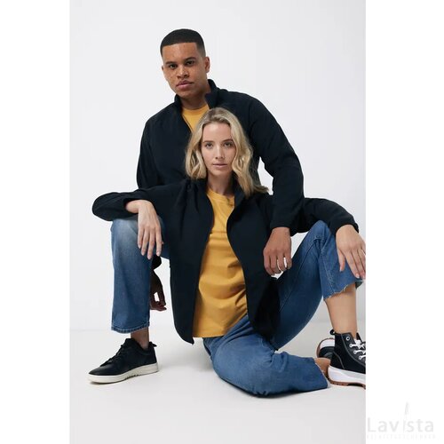 Iqoniq Talung gerecycled polyester fleece jas met rits zwart