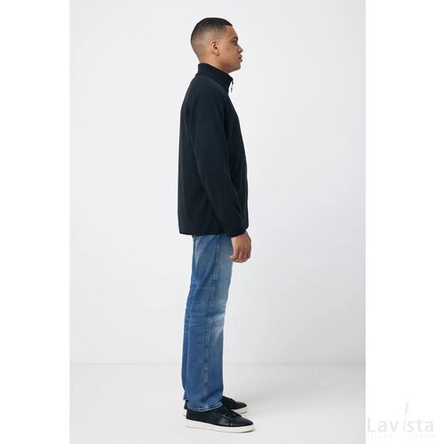 Iqoniq Talung gerecycled polyester fleece jas met rits zwart